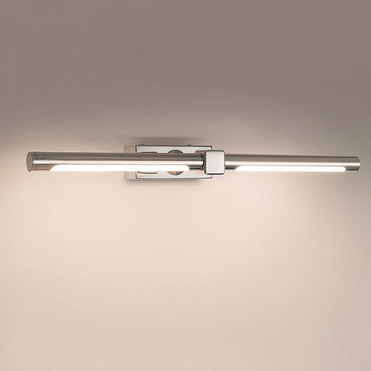 Modern Chrome Led Vanity Light Fixture For Wall Mount - Perfect Bathrooms