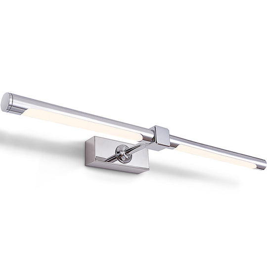 Modern Chrome Led Vanity Light Fixture For Wall Mount - Perfect Bathrooms / 28.5 Natural