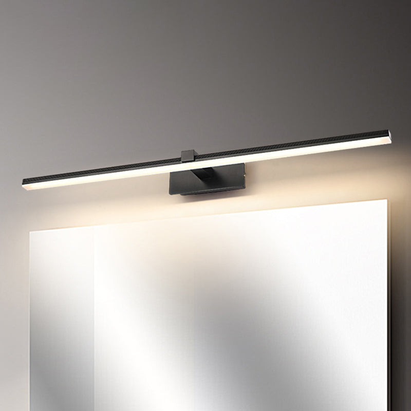 Minimalist Led Wall Mount Light Fixture - Stick Shaped Bathroom Vanity Lighting In Acrylic