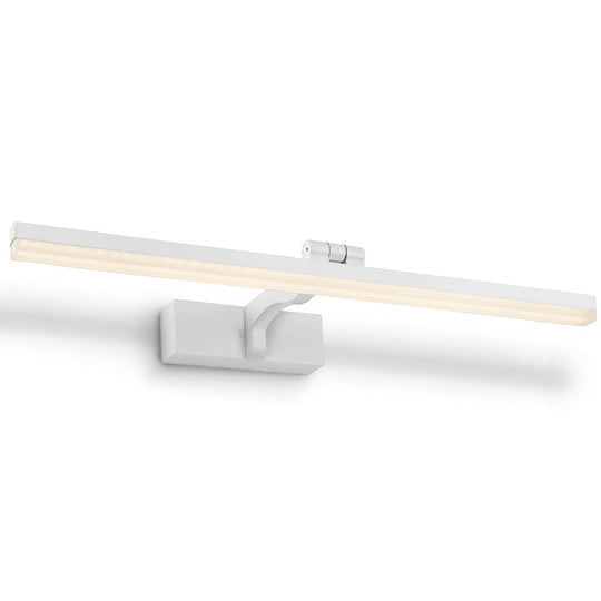 Swingable Minimalistic Led Vanity Wall Light: Aluminum Linear Fixture White / 23.5