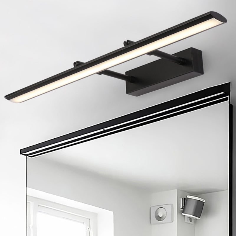 Stainless Steel Led Wall Light With Adjustable Joint - Modern Bar Vanity Sconce For Bath Black /