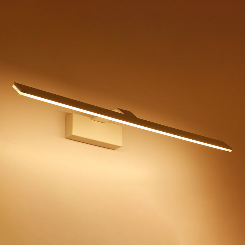 Minimalistic Led Mirror Light: Bar Shaped Acrylic Vanity Wall Fixture