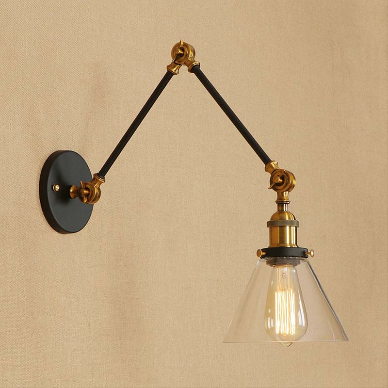 Vintage Style Wall Sconce With Clear Glass And Satin Brass Chrome Or Antique Finish - Perfect For