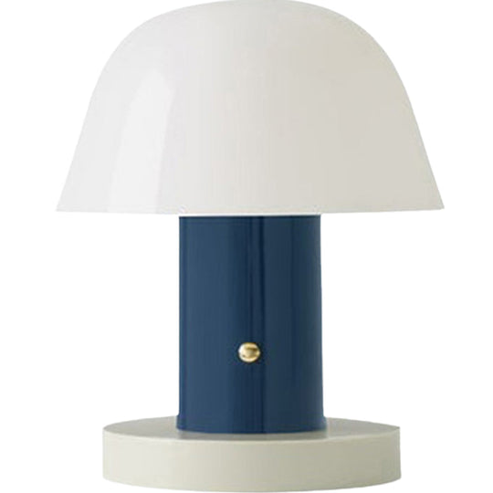 Modern Mushroom Shaped Accent Lamp - Designer Metal Night Table Light For Living Room