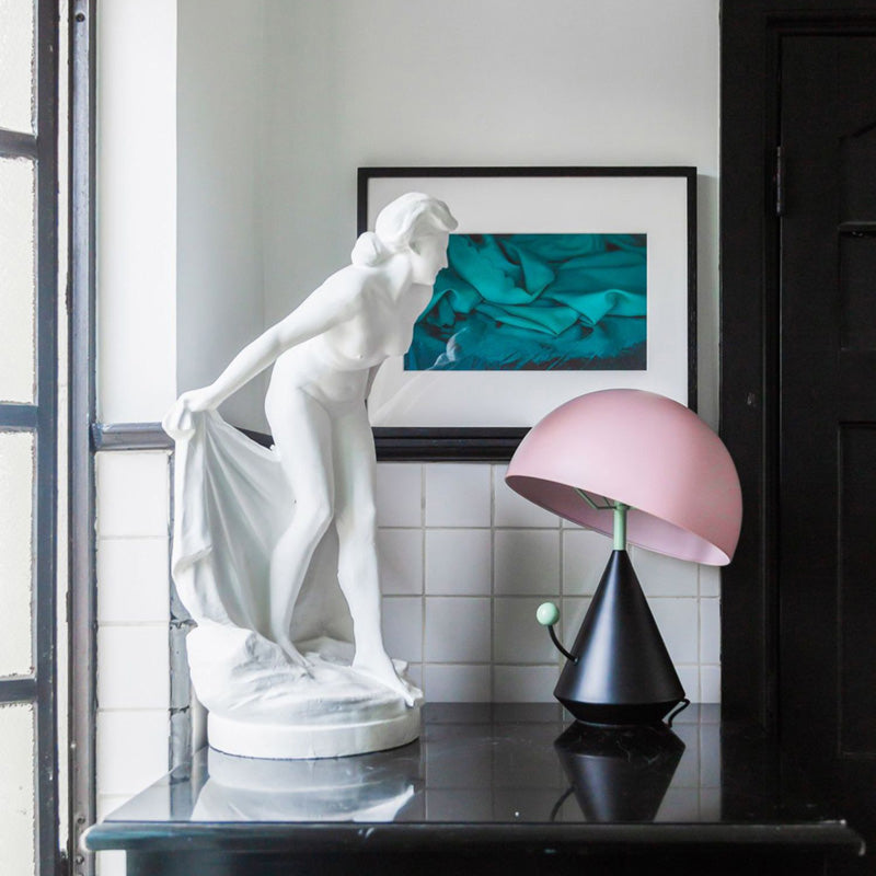 Designer Mushroom Table Lamp: Metal 1-Bulb Night Light For Bedroom With Touch Knob