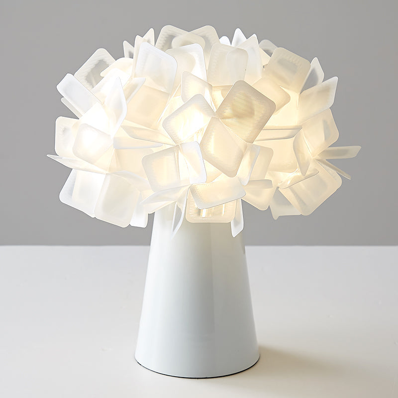 Origami Metal Flower Night Lamp: Decorative Led Accent Light For Living Room White