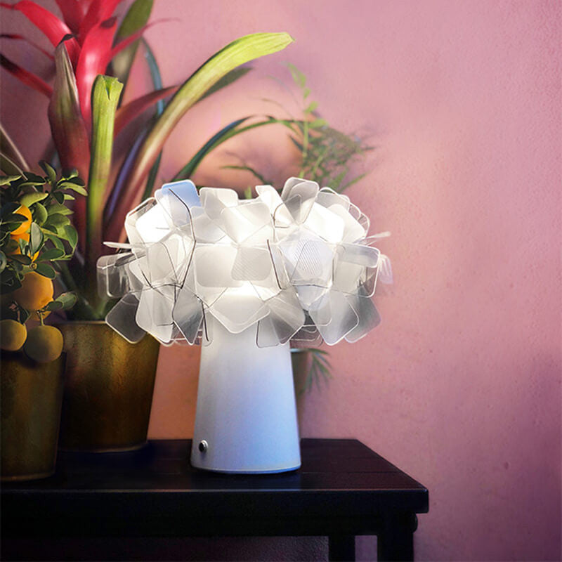 Origami Metal Flower Night Lamp: Decorative Led Accent Light For Living Room