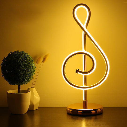 Modern Twist Led Lamp: Aluminum Night Table Light For Living Room With Power Switch