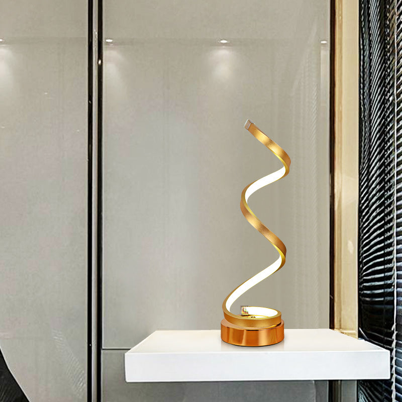 Minimalist Acrylic Curve Night Light Led Table Lamp For Living Room