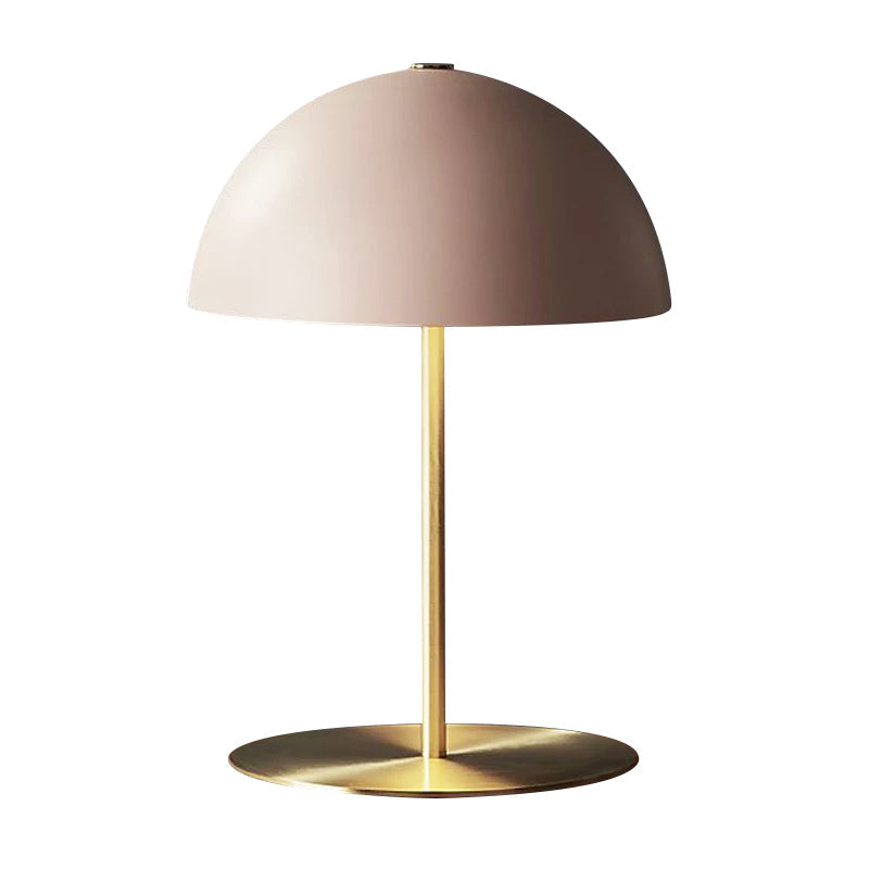 Modern Metal Dome Night Lamp - 1-Light Bedside Table Light With On-Off Switch