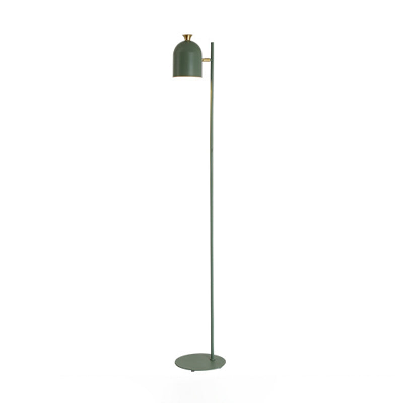 Metal Cloche Shaped Floor Lamp - Adjustable Macaron Standing Light For Living Room Green