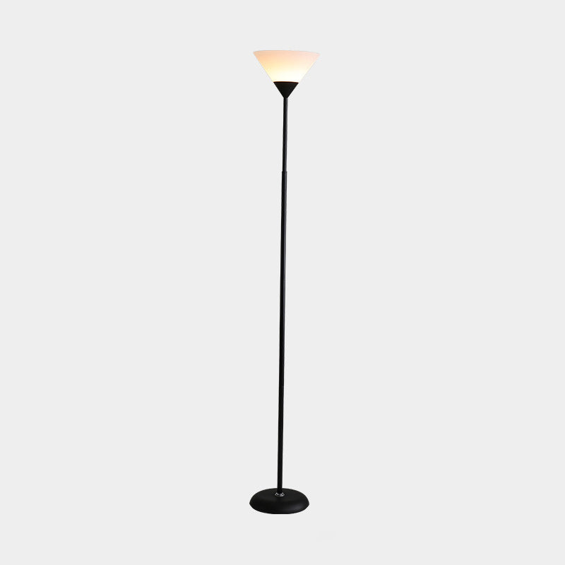 Country Living Room Acrylic Torchiere Floor Lamp With Flexible Arm 1 / Black