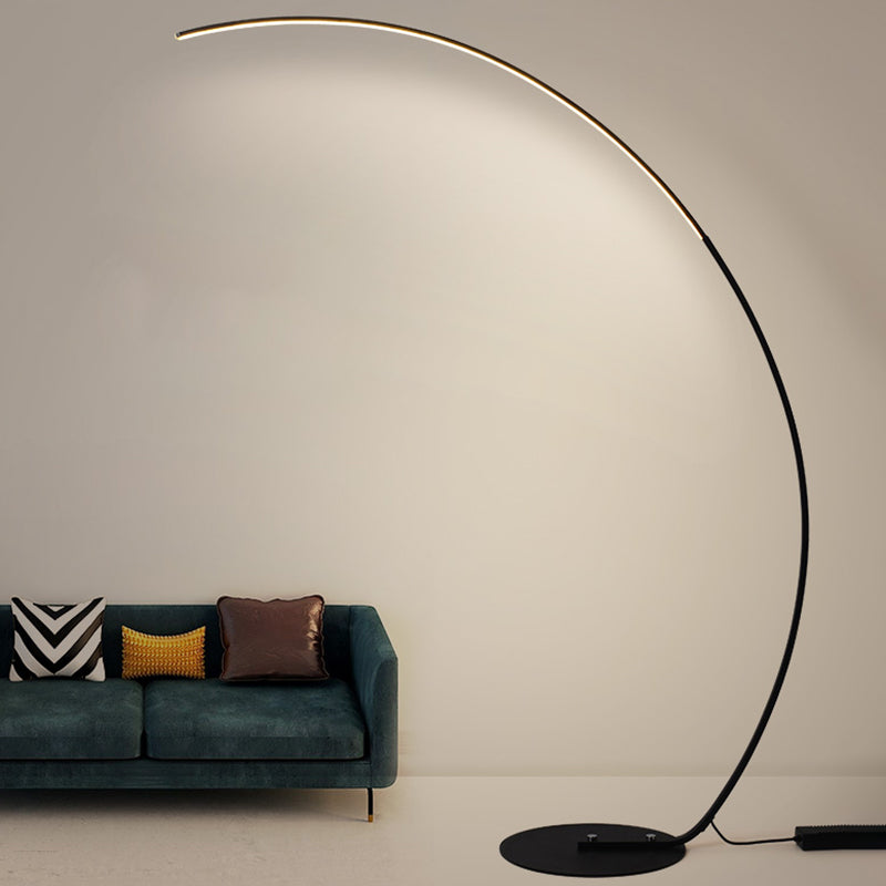 Metallic Led Floor Lamp - Bow Shaped Design Simple & Stylish For Living Room