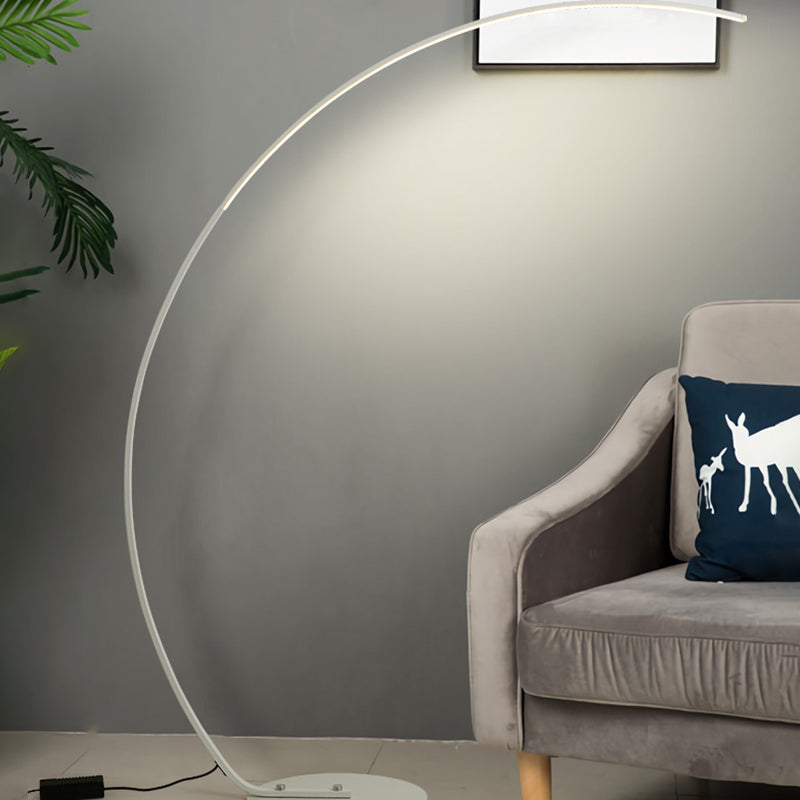Metallic Led Floor Lamp - Bow Shaped Design Simple & Stylish For Living Room
