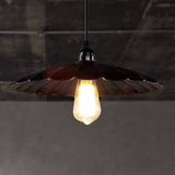 Scalloped Pendant Lamp - Antique Style 10/12 Dia 1 Head Metal Hanging Light Fixture For Kitchen