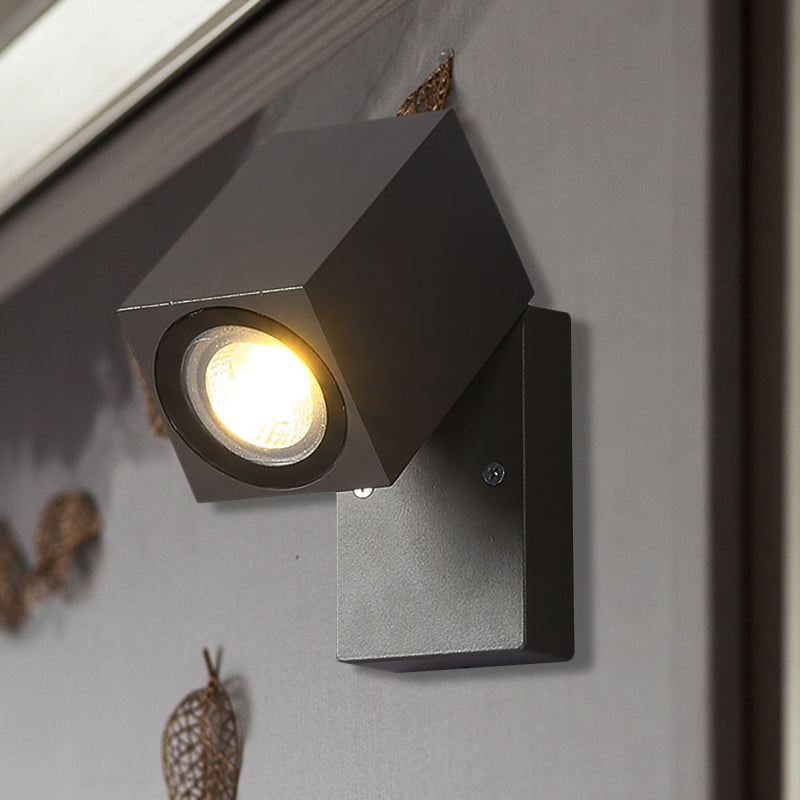 Industrial Style Gray Shade Wall Light Sconce With Adjustable Metallic Led Porch Mount Grey