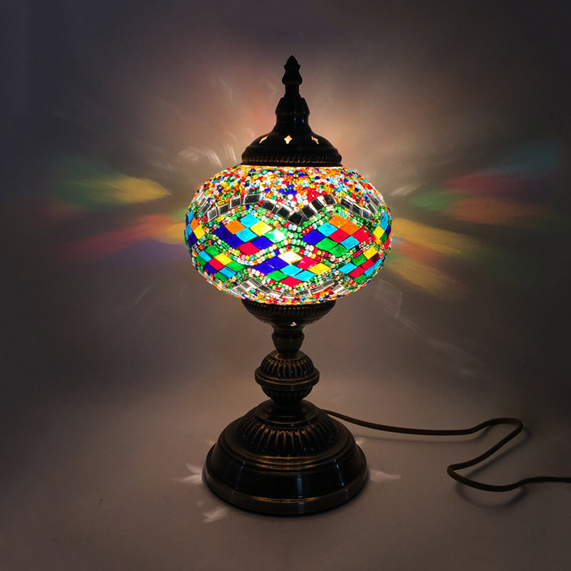 Colorful Glass Desk Lamp: Traditional Task Lighting For Living Room