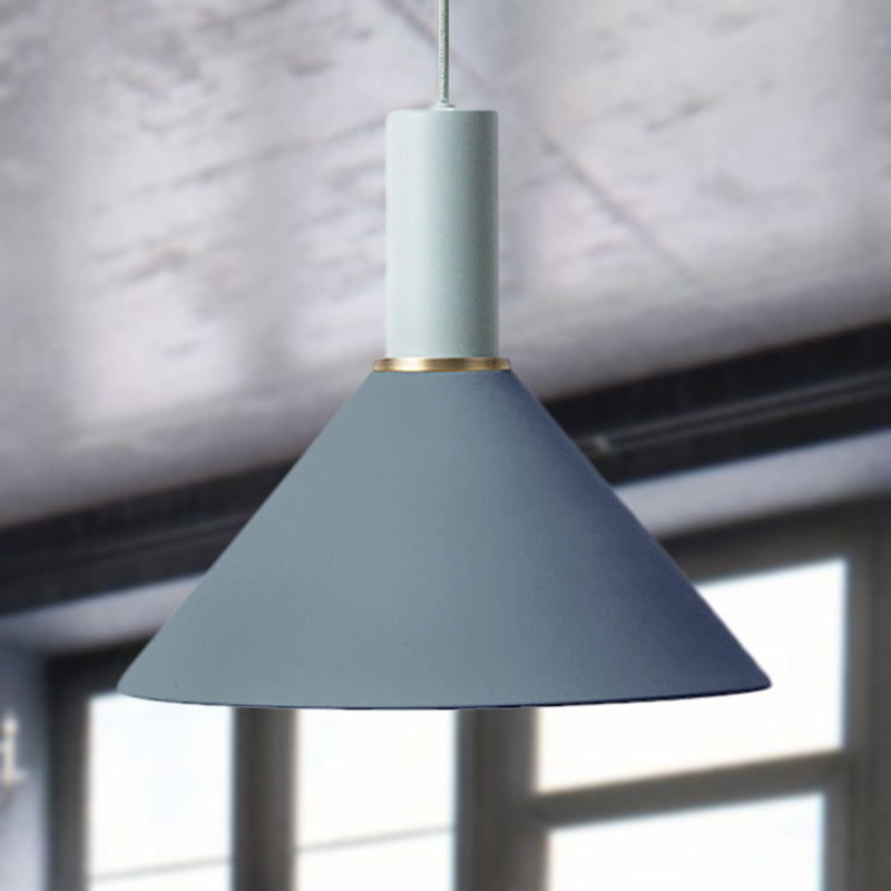 Stylish Blue Nordic Pendant Light With Height Adjustability
