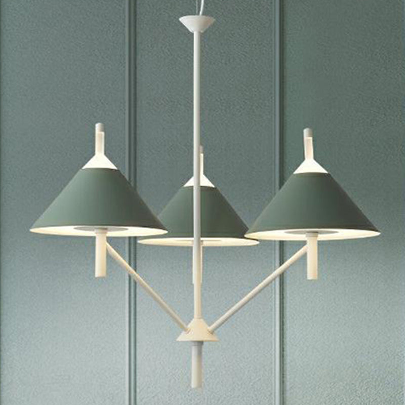 Conical Pendant Light With Metallic Finish - Perfect For Bedroom Or Restaurant 3 / Green