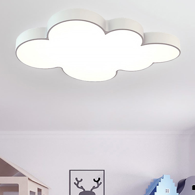 Modern Acrylic Cloud Ceiling Flush Mount Light For Kids Classroom And Bedroom White / 18