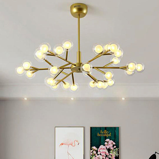 Gold Bubble Hanging Light Chandelier - Post Modern 25/30/45 Lights Metal Ceiling Fixture 30 /