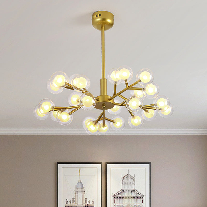 Gold Bubble Hanging Light Chandelier - Post Modern 25/30/45 Lights Metal Ceiling Fixture 25 /