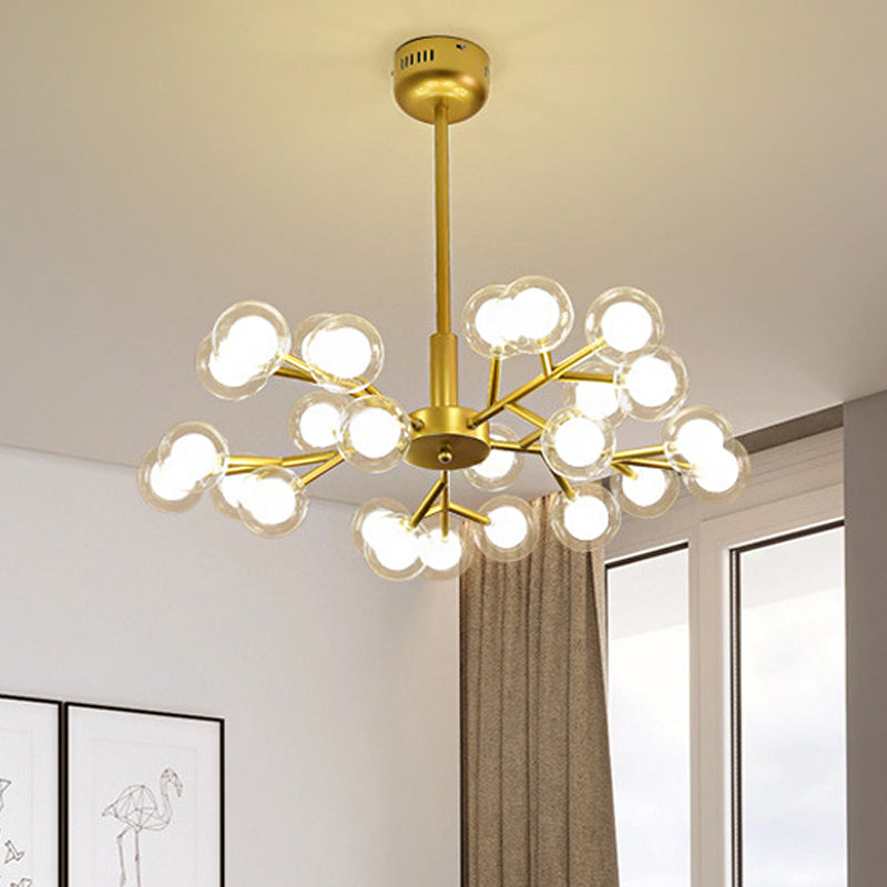 Gold Bubble Hanging Light Chandelier - Post Modern 25/30/45 Lights Metal Ceiling Fixture