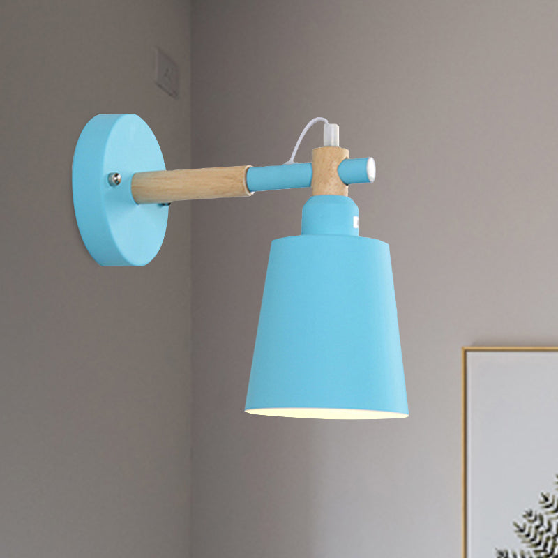 Adjustable Angle Candy-Colored Sconce Light: Macaron Metal Lamp For Shops