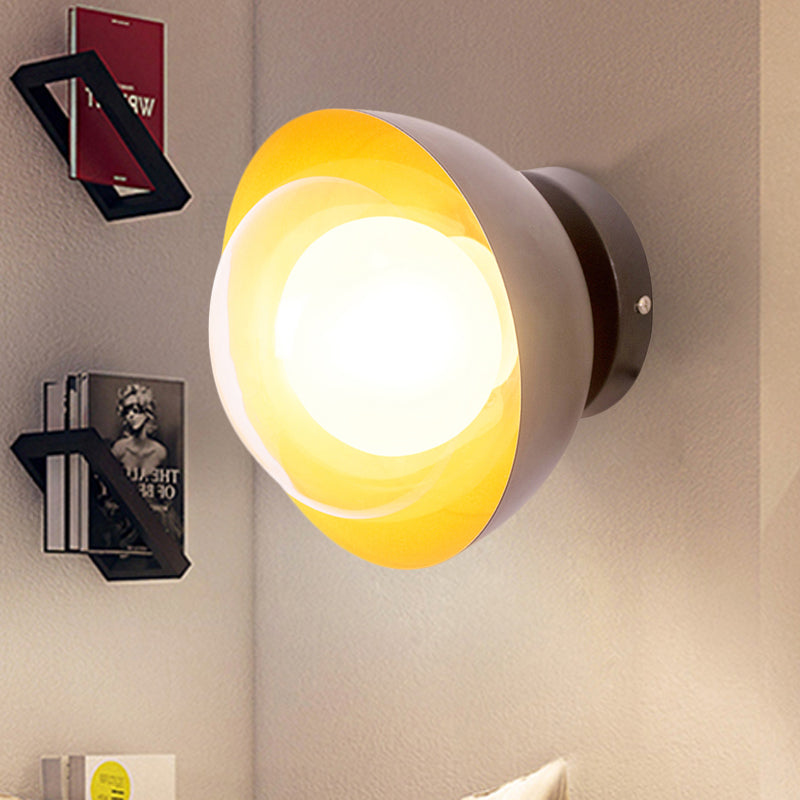 Modern Loft Style Wall Mount Light With Clear Glass Shade In Black - Ideal For Bedroom Lighting