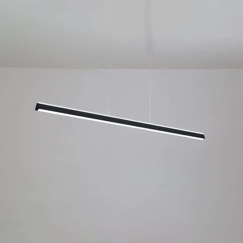 Aluminum Led Triangular Prism Pendant Lamp For Dining Room - Simple And Stylish Island Light Black /