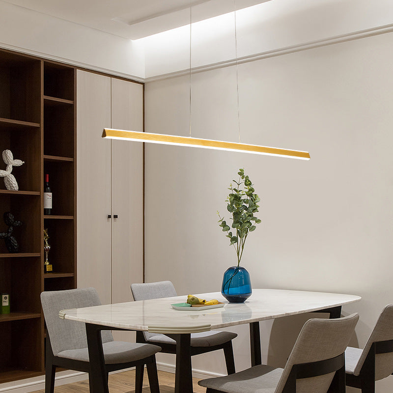Aluminum Led Triangular Prism Pendant Lamp For Dining Room - Simple And Stylish Island Light