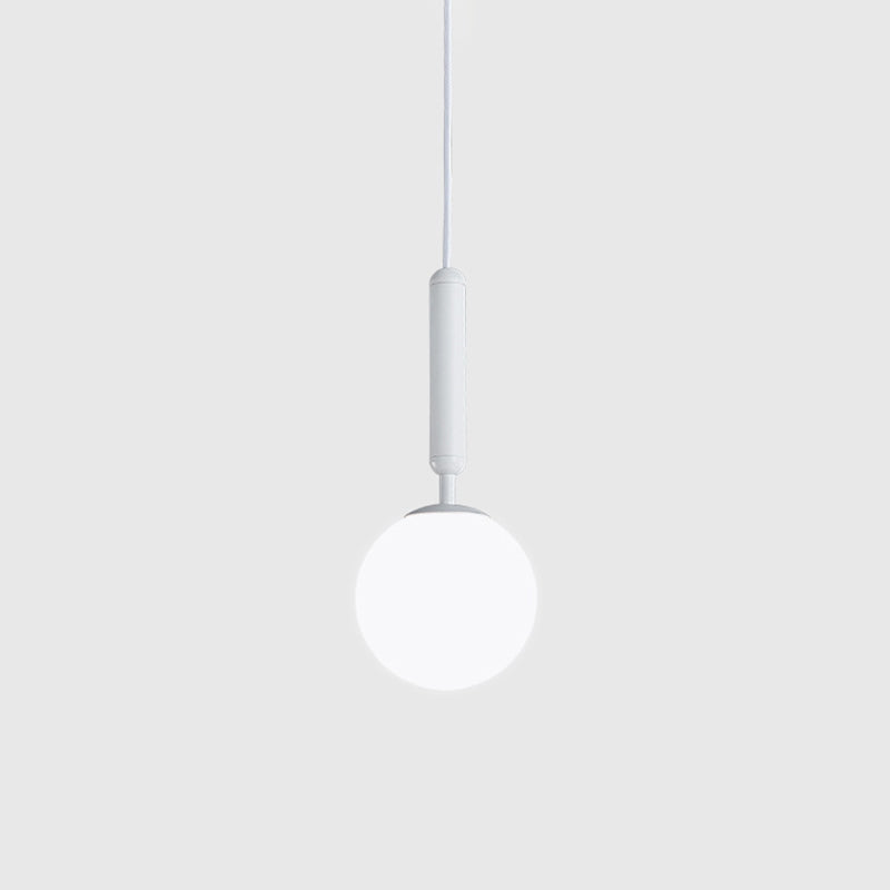 Modern White Hanging Glass Pendant Lamp For Bedroom White / 6 Lighting
