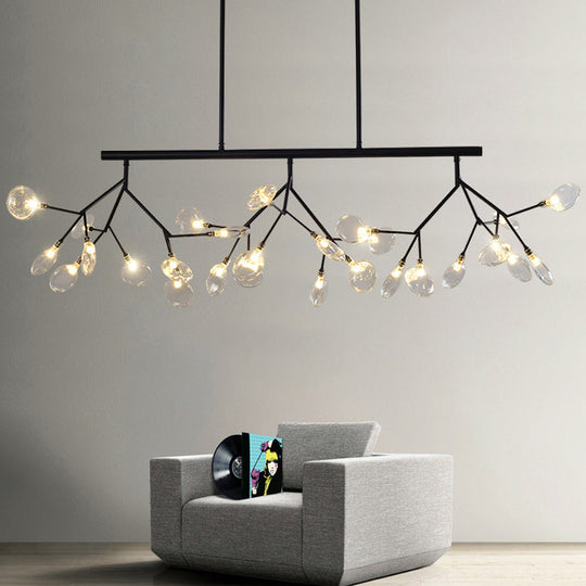 Contemporary Metal Pendant Lighting With Round Canopy For Bedroom - Island Branch Design