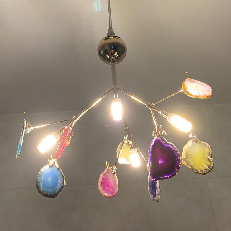 Contemporary Firefly Metal Pendant Light With Round Canopy For Living Room - Island Lighting
