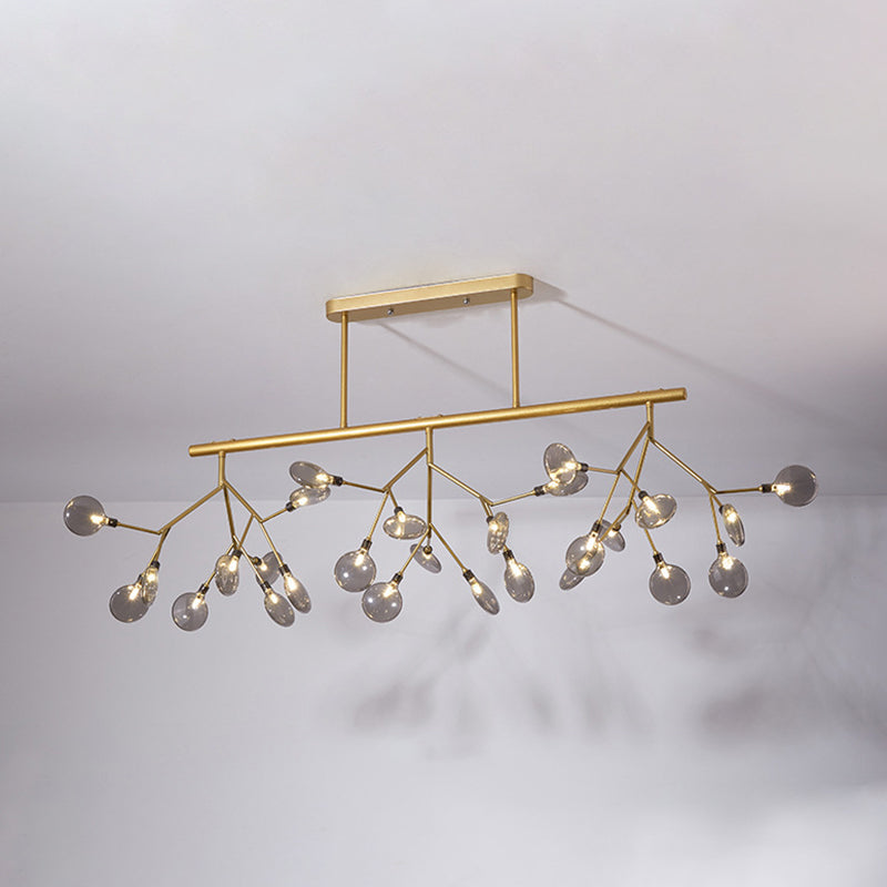 Modern Acrylic Firefly Island Pendant Ceiling Lights For Dining Room 27 Gold / Smoke Grey