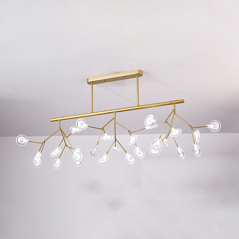 Modern Acrylic Firefly Island Pendant Ceiling Lights For Dining Room 27 Gold / Frosted