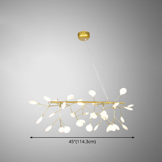 Ultra-Modern Linear Firefly Pendant Lighting: Acrylic Billiard Light For Living Room