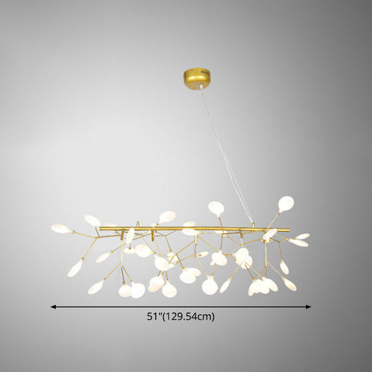 Ultra-Modern Linear Firefly Pendant Lighting: Acrylic Billiard Light For Living Room