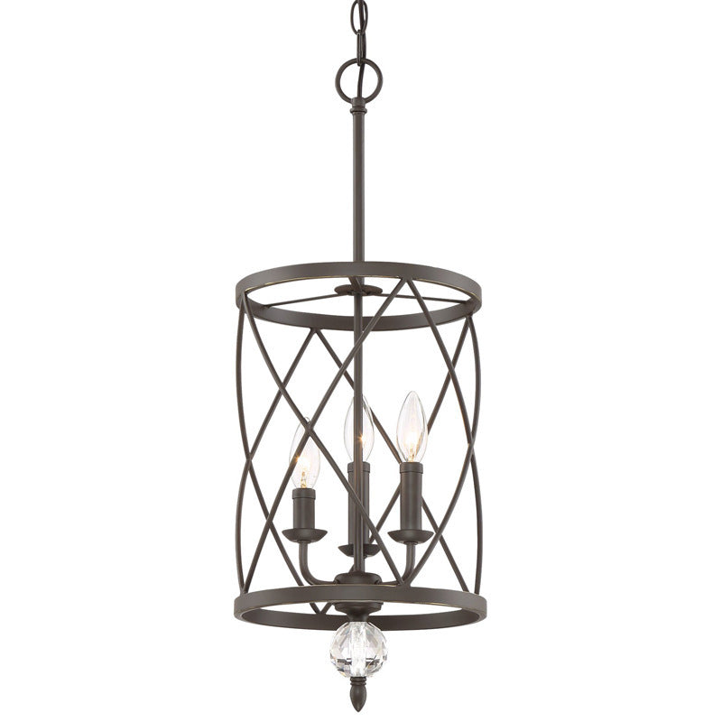Rustic Trellis Cage Ceiling Chandelier With Hanging Chain - Farmhouse Metal Pendant Light