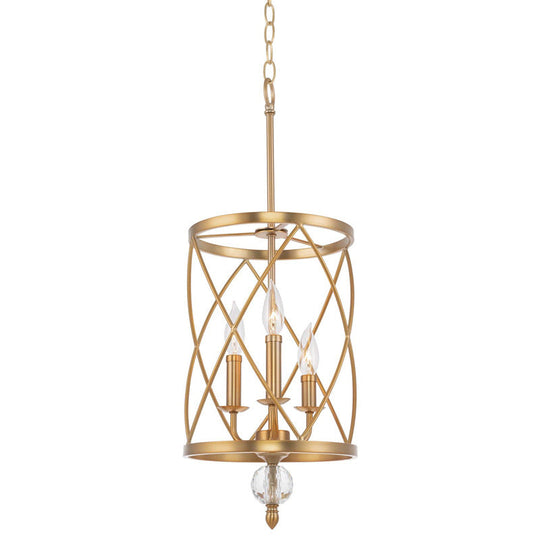 Farmhouse Trellis Cage Ceiling Chandelier with Hanging Chain - Classic Metal Hanging Light