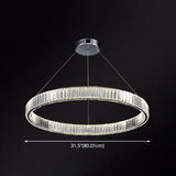 Modern Led Crystal Chandelier For Living Room Suspension Pendant Light