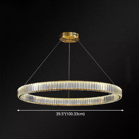 Contemporary Led Crystal Chandelier Pendant Light For Living Room