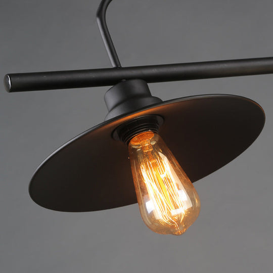 Industrial Style Metal Black Cone Pendant Chandelier - Island Lighting Fixture
