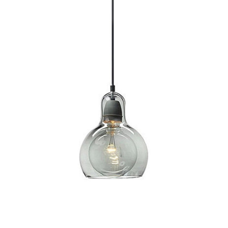 Contemporary Gourd Glass Pendant Light Fixture for Lounge