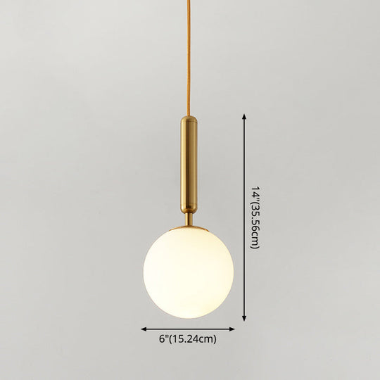Contemporary Glass Pendant Light - Spherical Design For Lounge