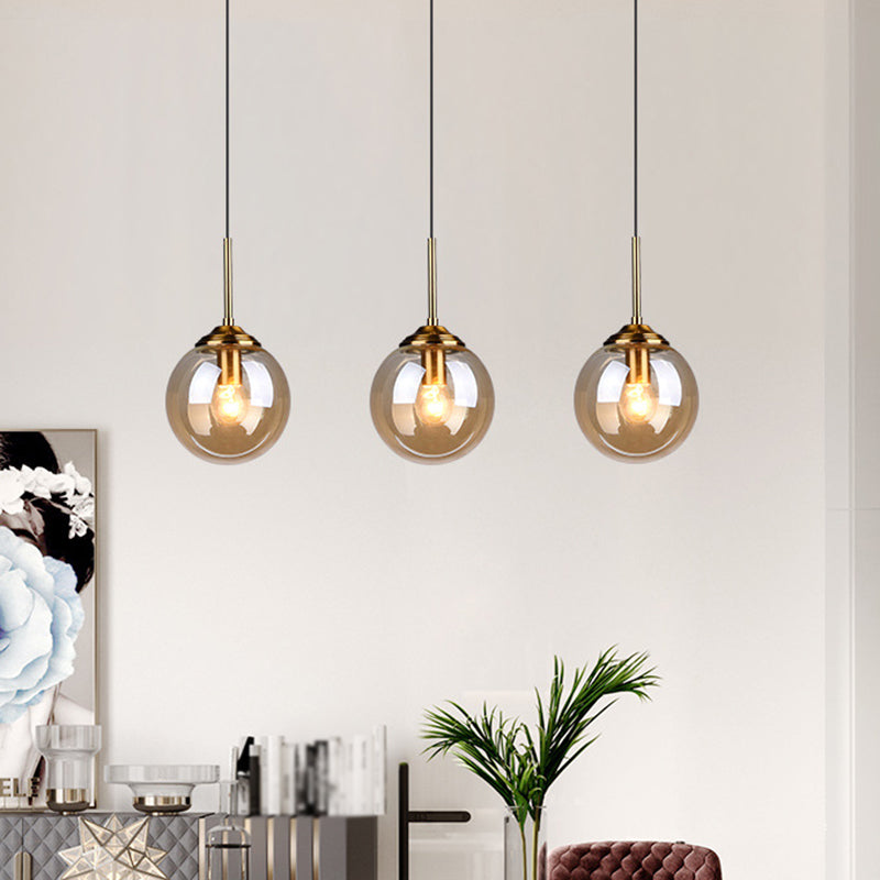 Minimalist Glass Sphere Pendant Light Fixture for Modern Indoor Ceiling Lighting