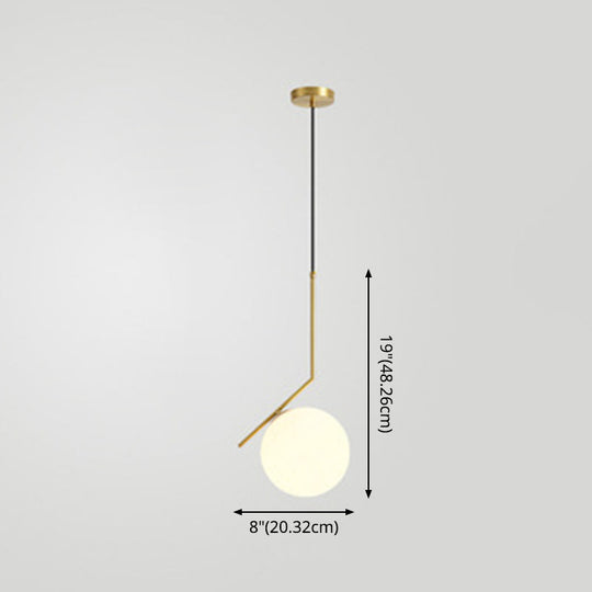 Mid Century Modern Glass Pendant Light - Sleek Hanging Fixture for Bedroom