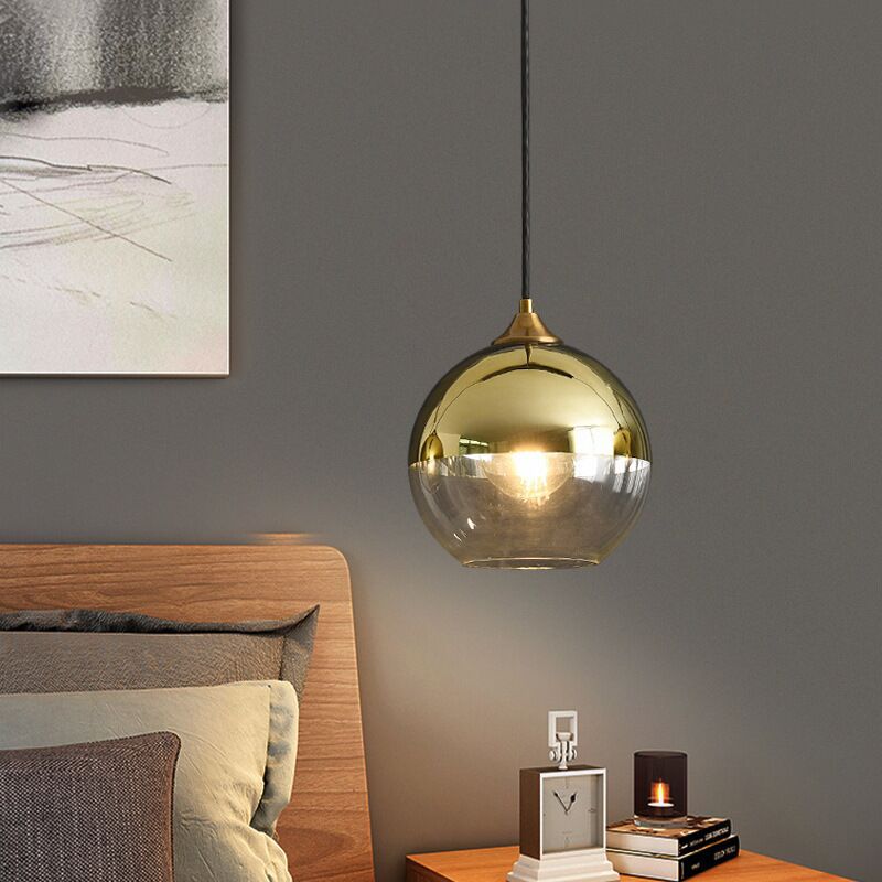 Contemporary Blown Glass Sphere Pendant Lights for Bedrooms