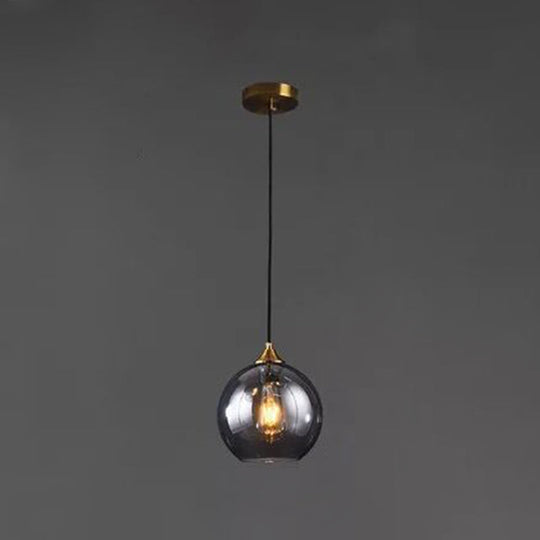 Contemporary Blown Glass Sphere Pendant Lights for Bedrooms