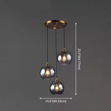 Modern Blown Glass Sphere Pendant Lights For Bedroom